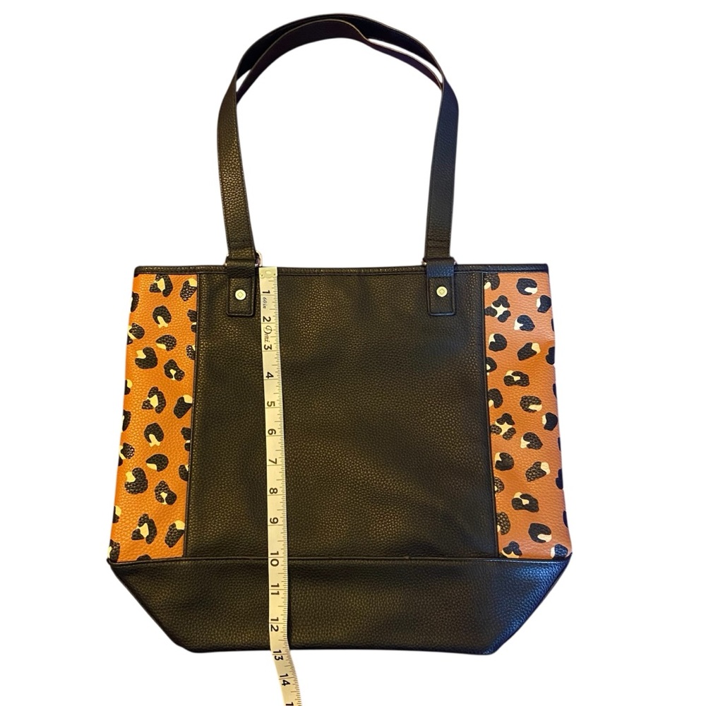 Thirty-One Jewell Tote Bag with Black and Brown and Leopard Print